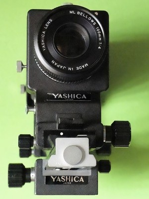 Yashica ML Bellow F 1:4 100mm mit Balgen und Einstellschlitten Contax/Yashica