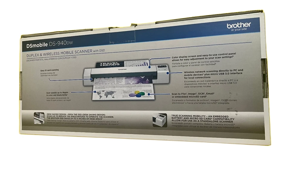 Brother DS-940DW Duplex and Wireless Compact Mobile Document Scanner - Image 2 of 2