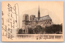 Antique France Postcard PARIS Notre Dame Cathedrale LAbside 1901