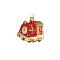 Haberland Christbaumschmuck,-Kugel - Lokomotive Altgold Matt 6 Cm