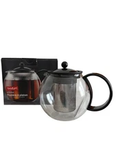 Bodum Assam Tea Press with Stainless Steel Filter, 34-Ounce 34-Ounce, Black 