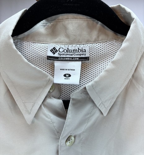Columbia Sporthemd Herren Medium Angeln khaki Knopfleiste belüftet feuchtigkeitsableitend Fliegen - Bild 4 von 8