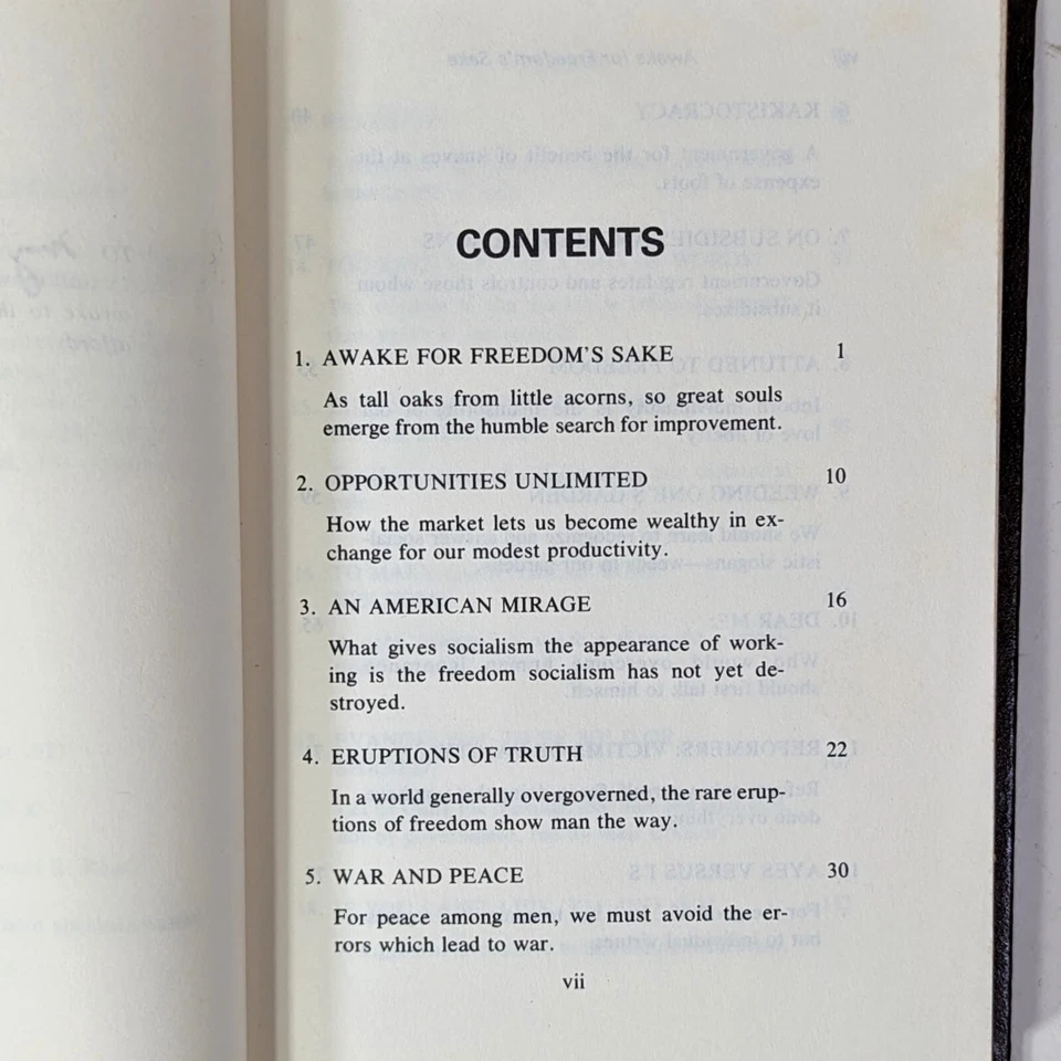 Leonard E. Read AWAKE FOR FREEDOM'S SAKE 1977 Signed Hardcover Very Good FEE - Image 4 of 4