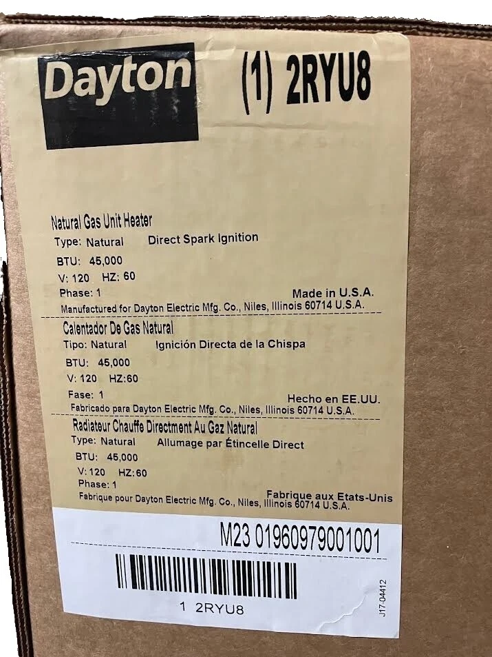 Hornos Dayton 120 V casa central