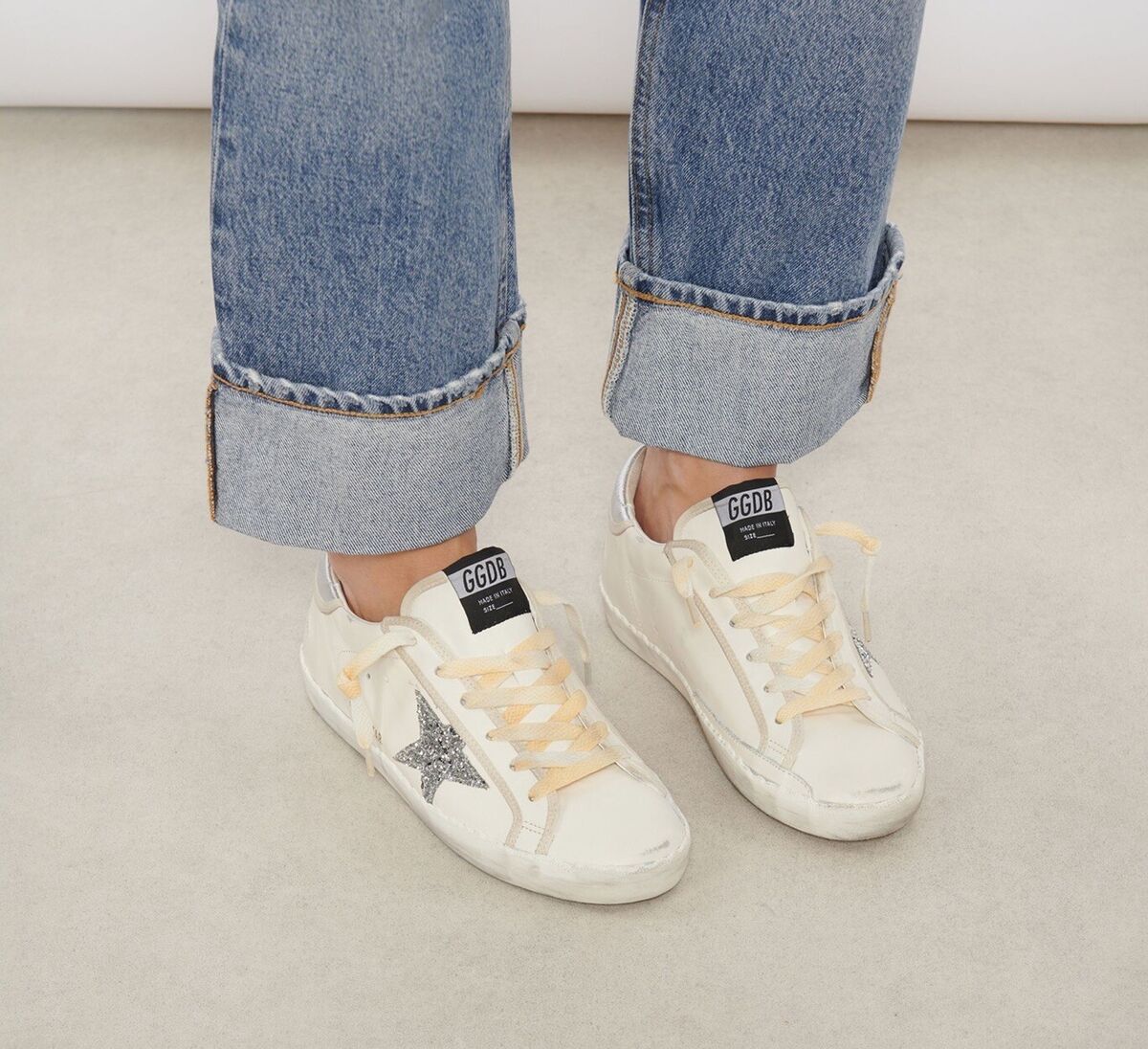 Golden Goose Superstar Sneaker White Leather/Silver/Glitter Golden Goose Superstar Sneaker White Leather/Silver/Glitter