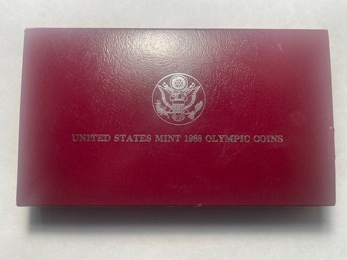 1988 United States Mint Olympic Coins Silver Dollar Proof One Coin Set COA OGP