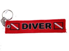 Scuba Diving Diver Key Chain Banner KeyChain Red New