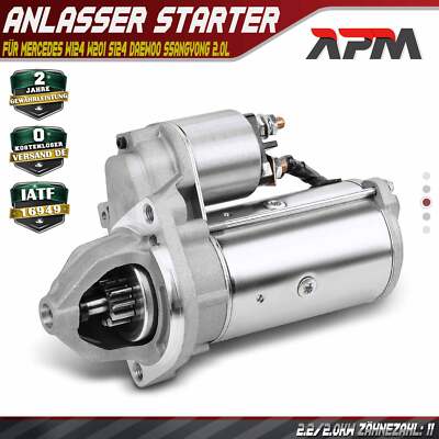 Anlasser Starter 2.2KW 11 Zähnez. für Mercedes W124 W201 W463 S124 Daewoo 2.0L