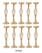 10 PCS 20" Gold Metal Flower Arrangement Stand Wedding Centerpieces NEW (35C)