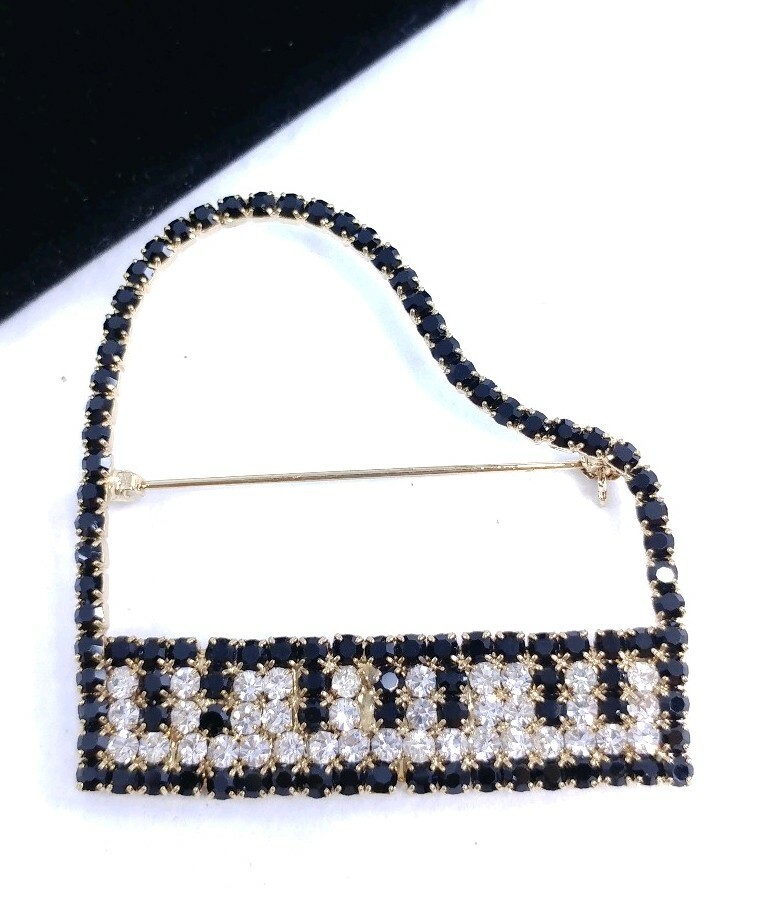 (W) Vintage Baby Grand Piano Keys Cutout Black Clear … Gem