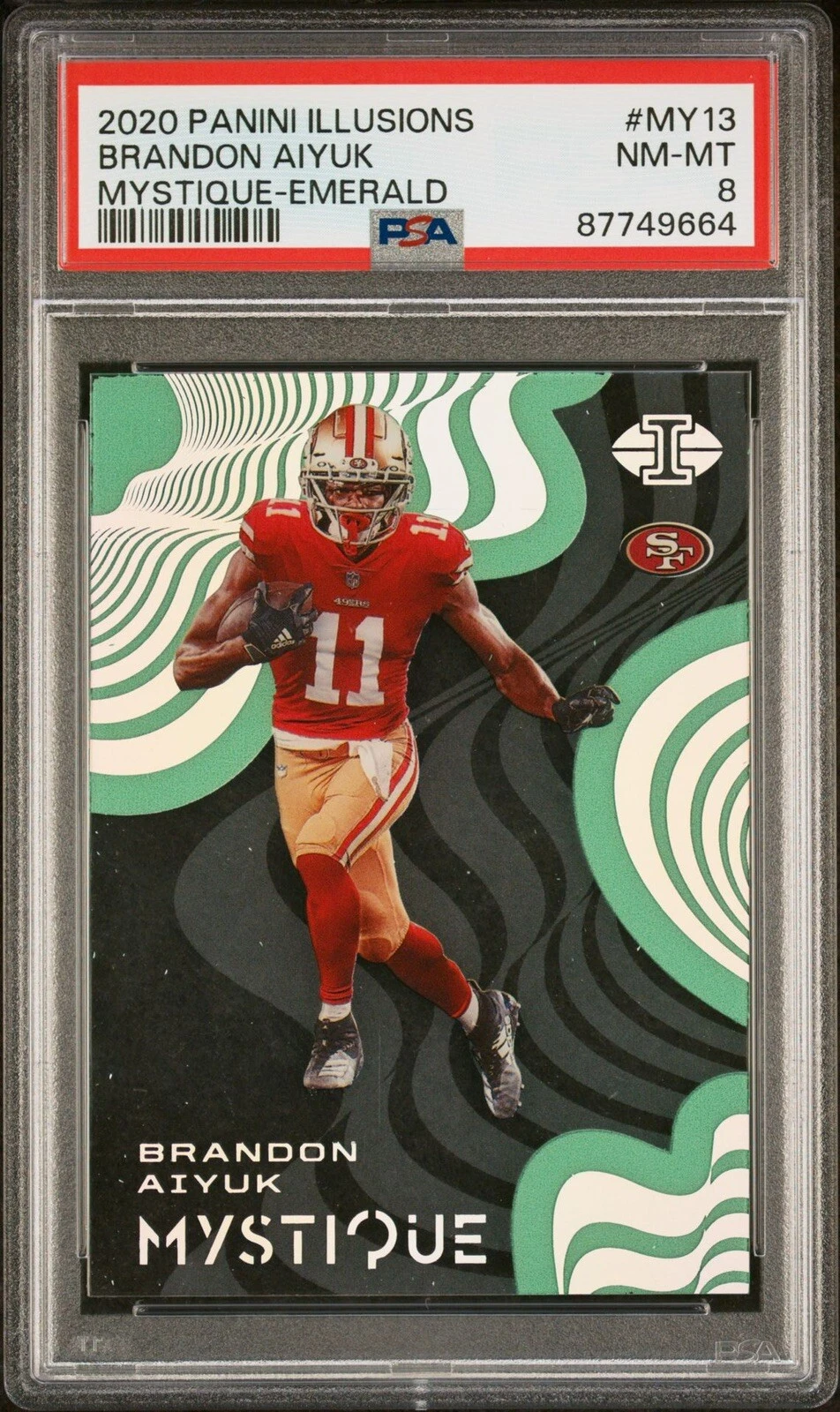 Brandon Aiyuk Panini Illusions Mystique #MY13 Emerald