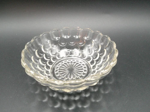 Vintage Anchor Hocking Shallow 4" Bubble Glass Bowl