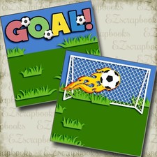 Goal - Soccer NPM - 2 Premade Scrapbook Pages - EZ Layout 4915