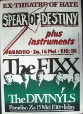 THE FIXX DIVIYNLS PARADISO AMSTERDAM 1983 CONCERT POSTER ORIGINAL