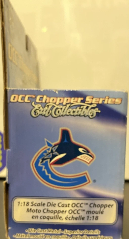 OCC Chopper Series Ertl Collectibles NHL Vancouver Canucks 1:18 Motorcycle - Image 2 of 4
