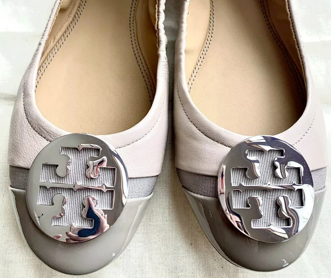 Gray tory burch best sale flats