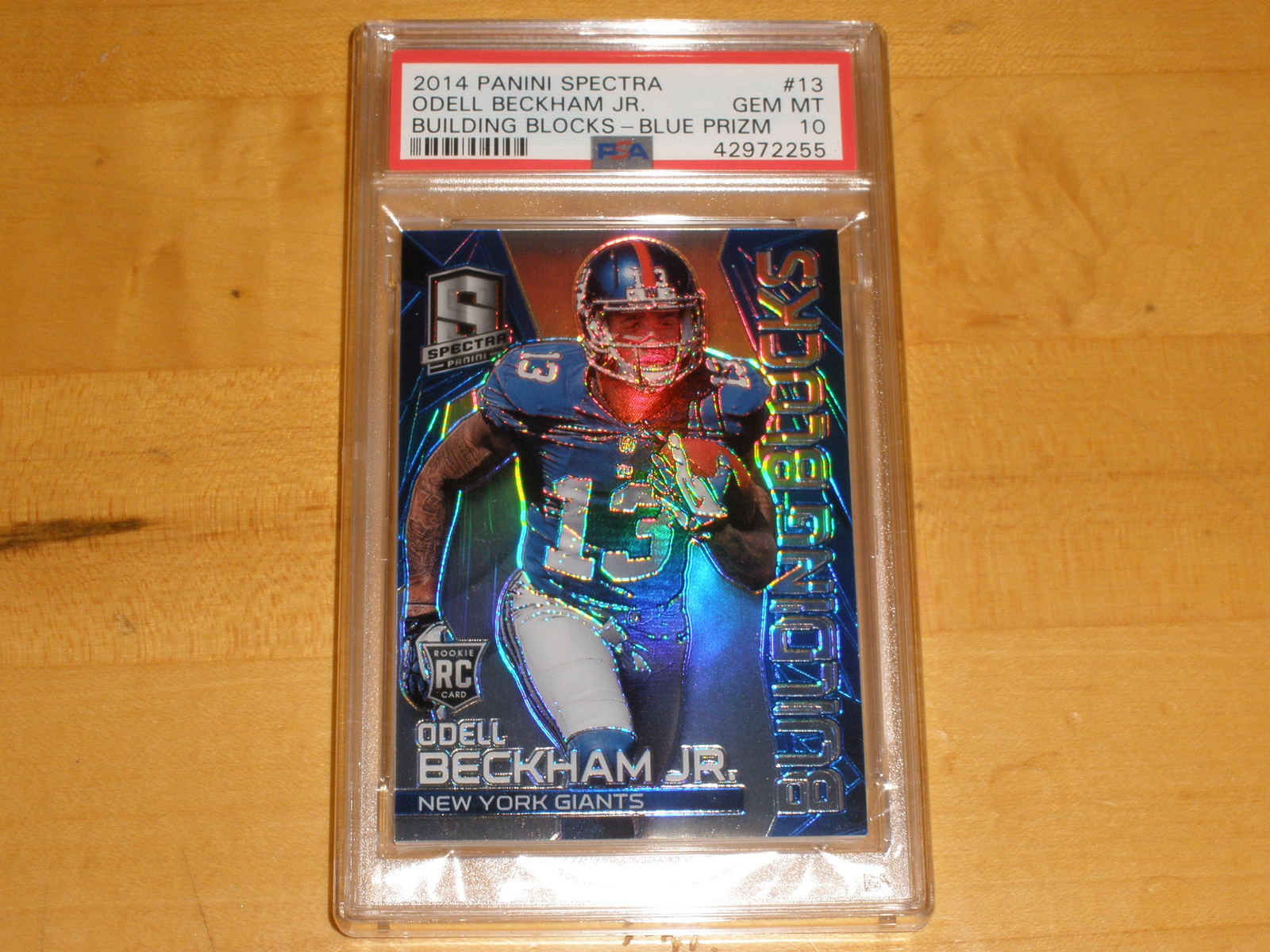 Odell Beckham Jr. Panini Spectra Building Blocks #13 Blue Prizm