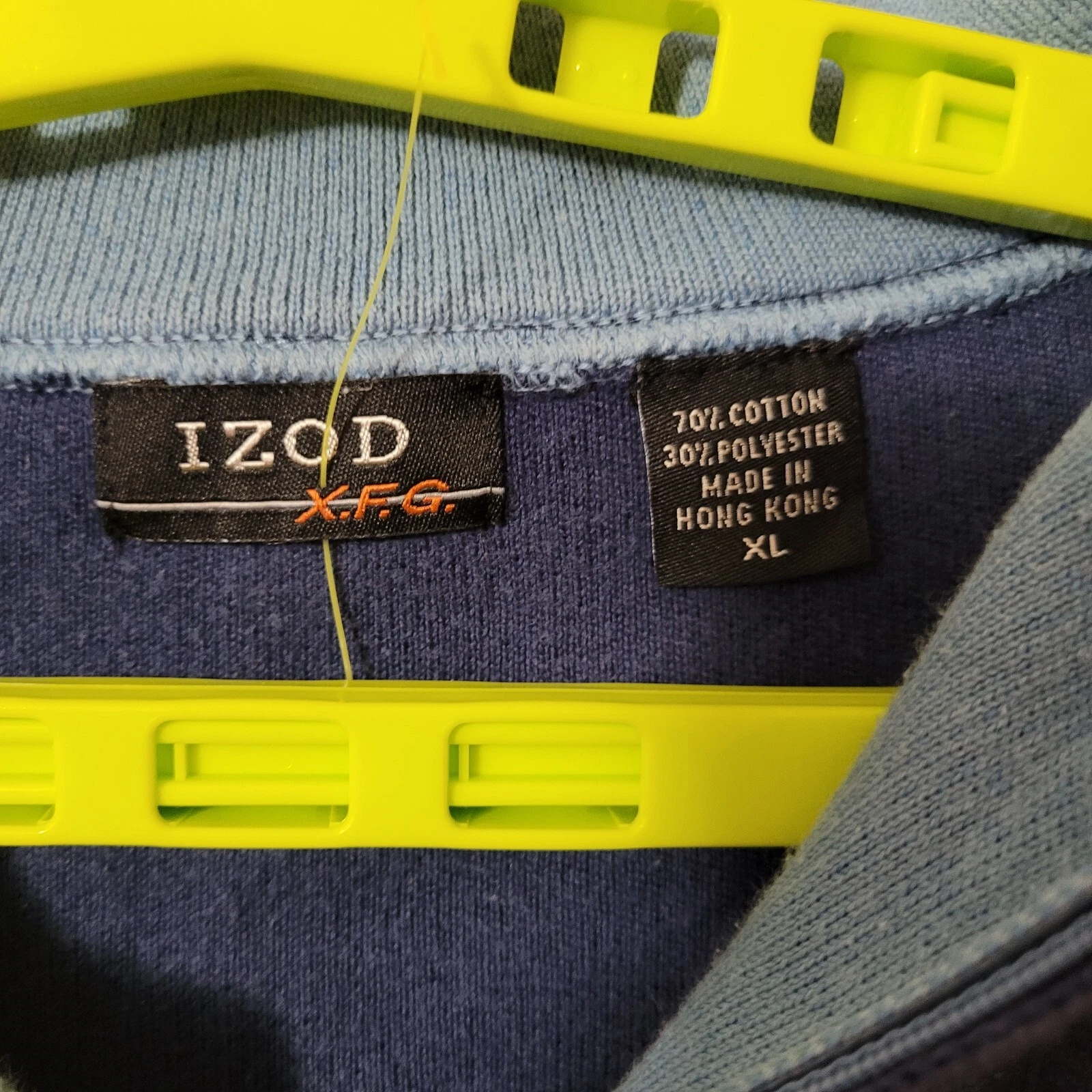 VETEMENTS Felpa da golf pullover Izod XFG da uomo taglia XL blu