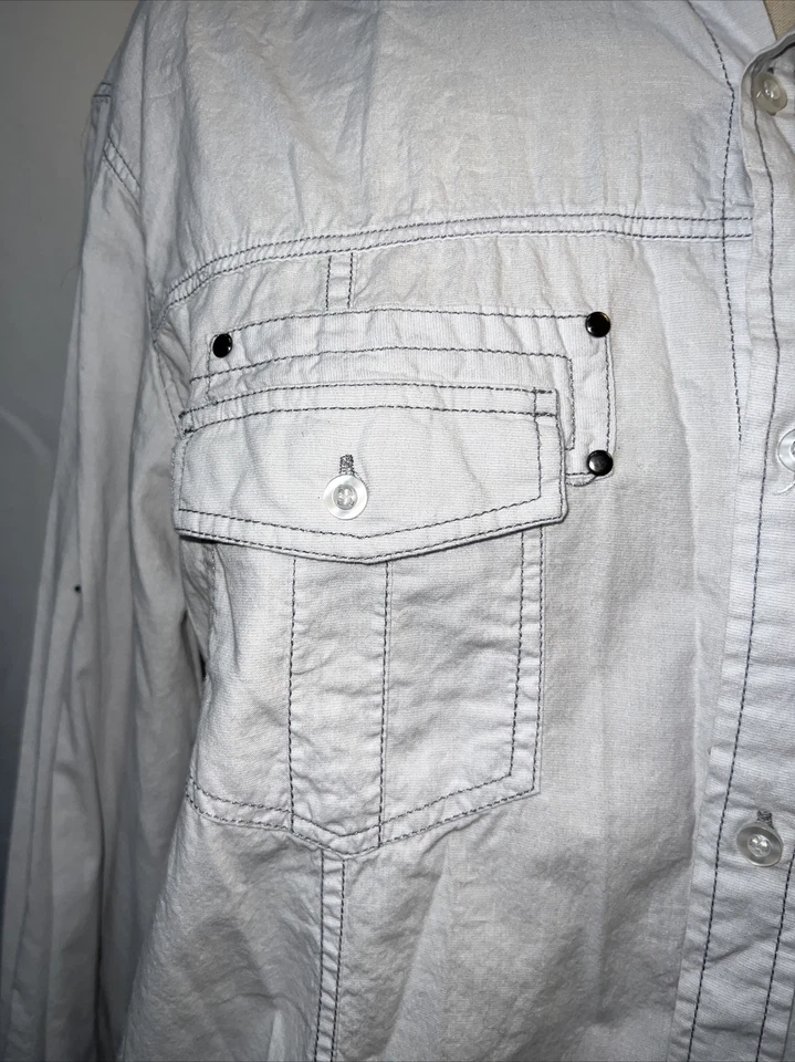 Рубашка Jordan Craig Legacy Edition мужская размер XL искусственно состаренная с длинным рукавом светло-серая - Изображение 2 из 4