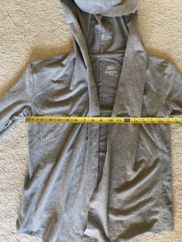 Girls JUSTICE Gray Hooded Cardigan Grey Size 12 Ribbed Long Sleeve Casual Fun - Picture 9 of 15