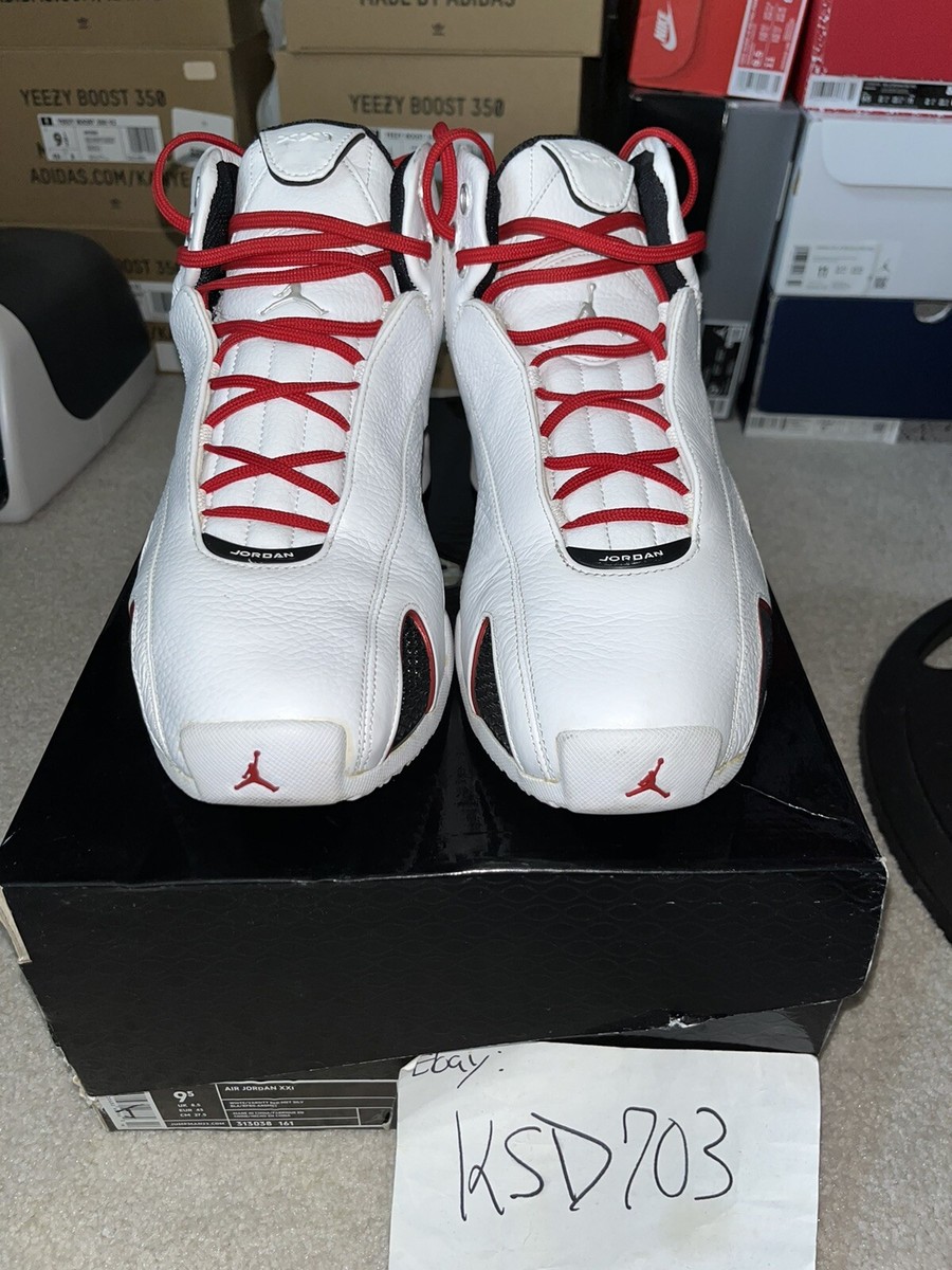 Size 9.5 - Air Jordan 21 OG White Varsity Red for sale online | eBay