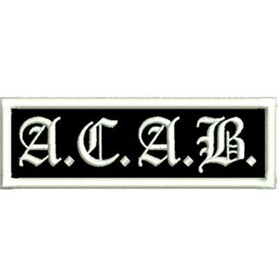 Gesticker A.C.A.B. Patch ALLE GRÖßEN schwarz/weiß PREMIUM QUALITÄT