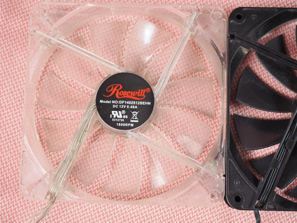 Three Rosewill 140mm Computer PC Case Fan 3 Pin DF1402512SEHN Three Fans - Image 4 of 4
