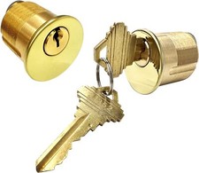 2X Brass Mortise Lock Different SC1 Keys Cylinders Adams Rite Type