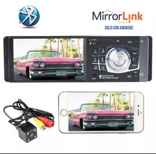 Stereo Autoradio 1 Din Schermo a Colori Bluetooth Video Mp3 USB Aux Retrocamera - Miniatura 1