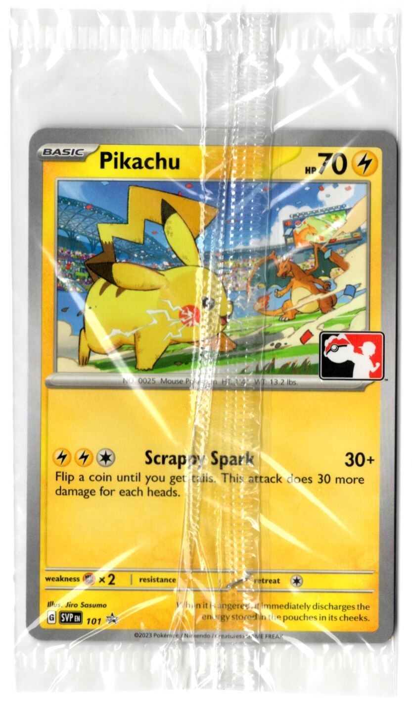 NM Pikachu SVP101 Black Star Promo Play League Pokemon Card TCG SEALED