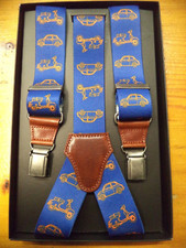 36mm Vintage Car and Motorcycle Strap with Leather - 100% Made in Italy
