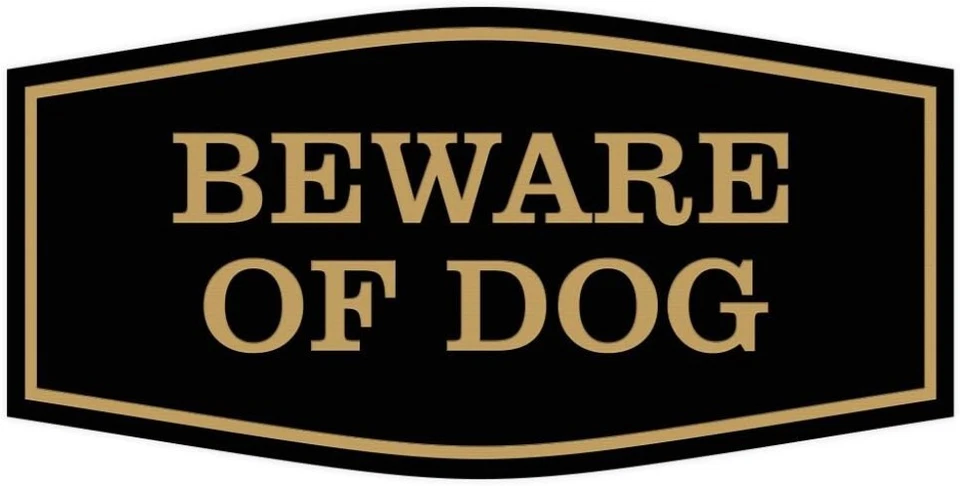 Sophisticated Dog Warning Sign - Weather-Resistant 9x4.5in for Home Security - Image 3 of 4