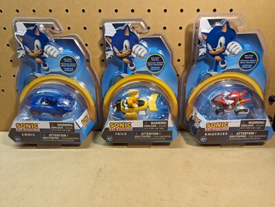 Sega Sonic The Hedgehog Sonic Tails Knuckles Diecast Real Metal Lot of 3 New