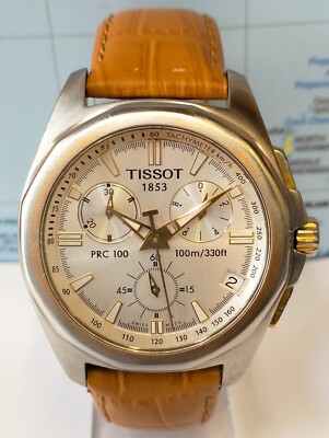 TISSOT PRC 100 TITANIUM クロノグラフ 腕時計 TISSOT PRC100 CHRONOGRAPH QUARTZ WHITE DIAL P862/962 SWISS MEN