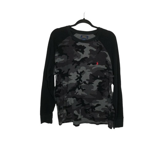 Camo Waffle-Knit Thermal Shirt Size 