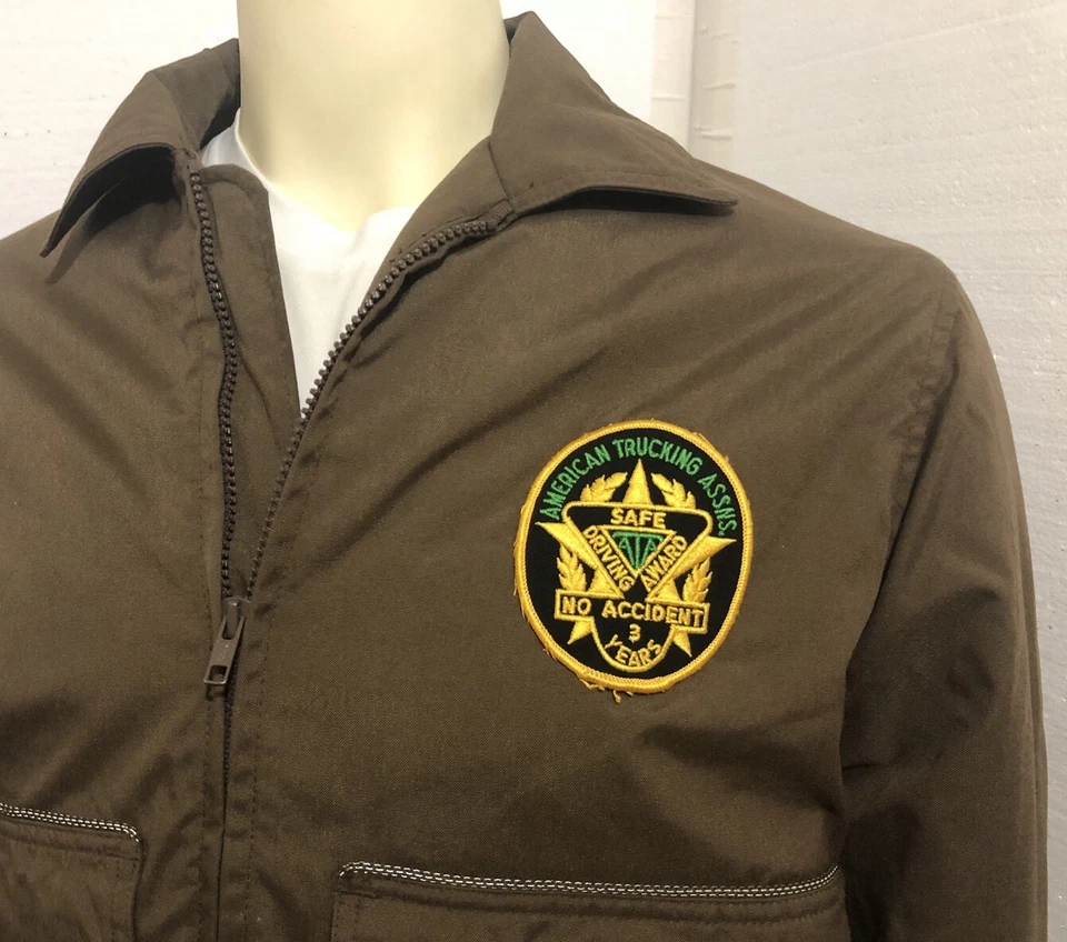 Vintage Spiewak Brown Trucker Jacket  Mens M 38/40 W/Sade Driving Award Patch - Image 2 of 4