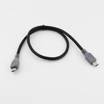 1x Mini USB B Male To Micro USB 5 Pin Male OTG Data Converter Adapter Cable 50cm