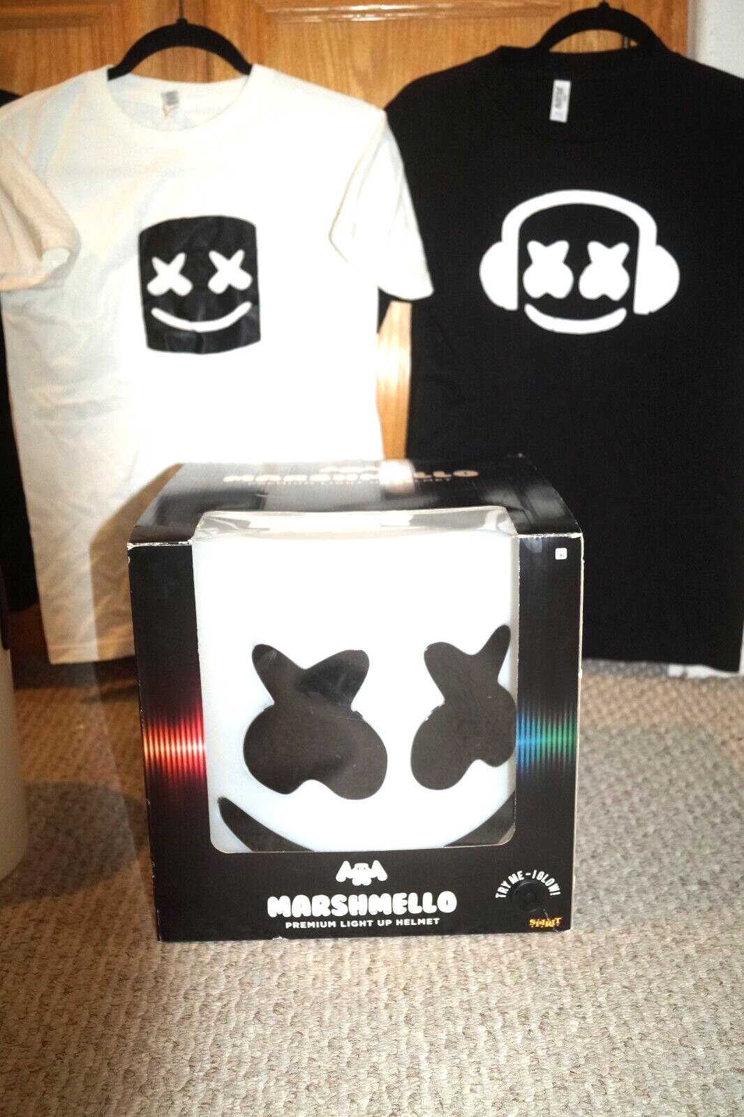 MARSHMELLO HALLOWEEN COSTUME LIGHT UP HELMET CANDY PA… Gem