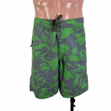 Patagonia Board Shorts Mens 38 Gray Green Swim Trunks Beach Surfing Outdoor