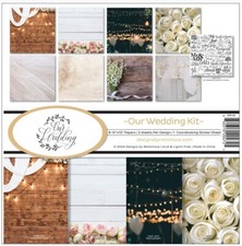 Our Wedding Day Kit, 8 DS scrapbook papers, sticker sheet Reminisce OWD200