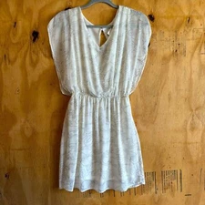 NWT Francesca’s White Silver Floral Sparkle Dress Sz M