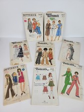 Lot of 8 Vintage Butterick Sewing Patterns Made in USA