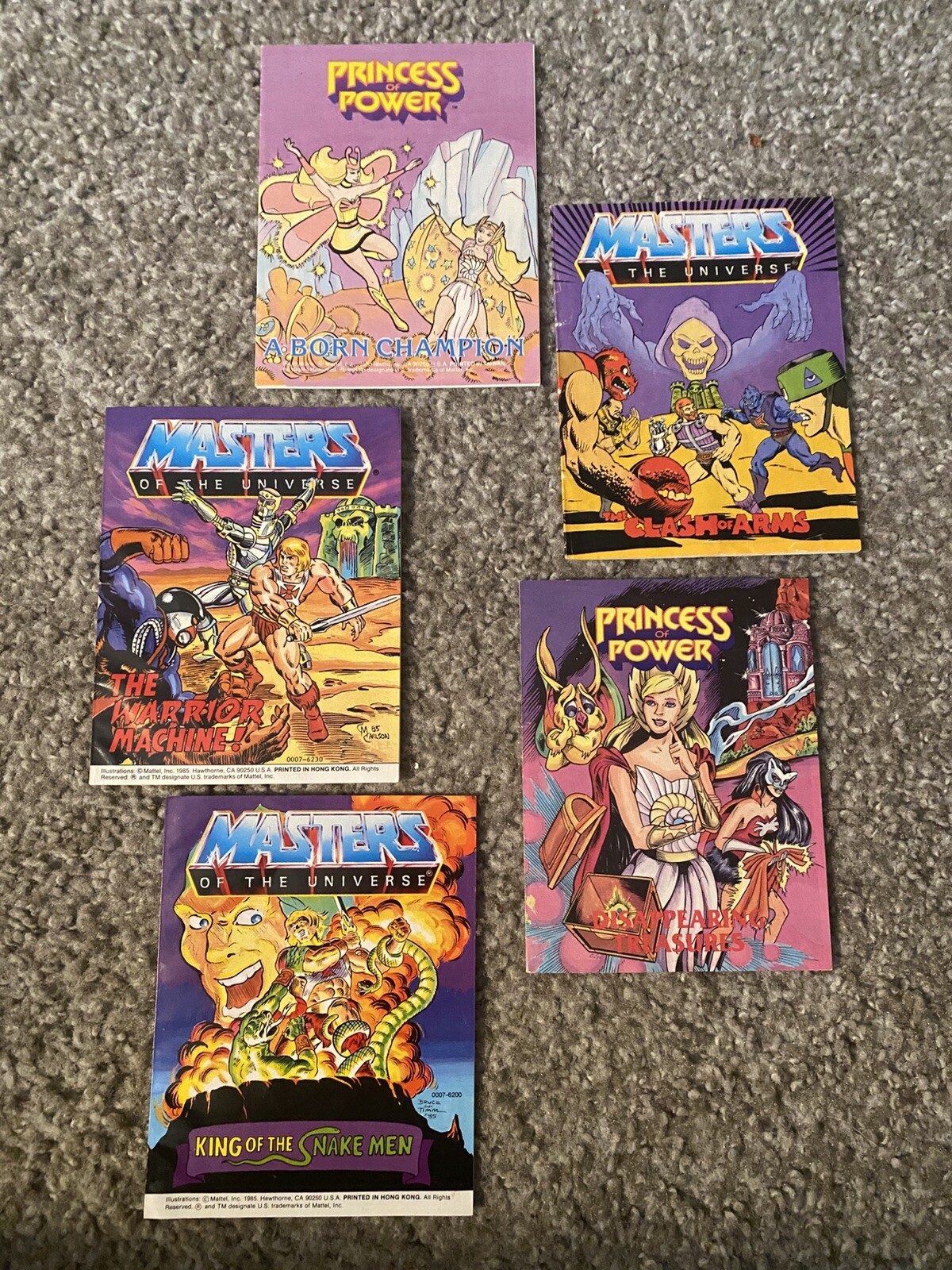 1980s Vintage Mini Comic Lot - 5 Masters of the Universe He-Man She-Ra