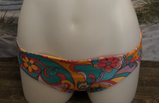 NWT Cupshe One Piece Swimsuit Bottom Size Small Floral Orange Pink Blue Purple