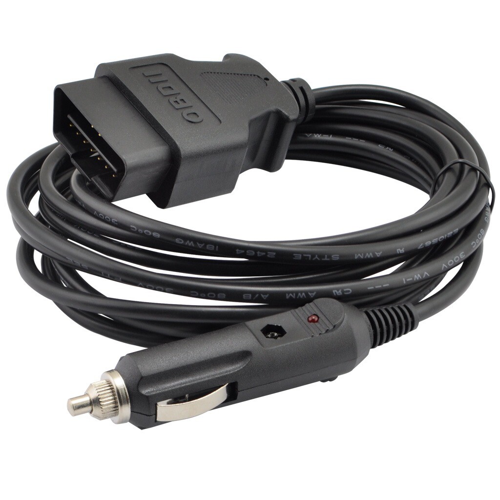 OBD2 Male Connector Emergency Lighter Power Cigarette Cable + Alligator  Clip