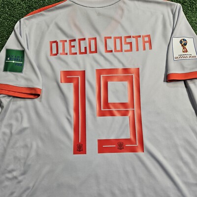 🇪🇸Adidas Spain Diego Costa#19 2018 Russia World Cup Away Jersey