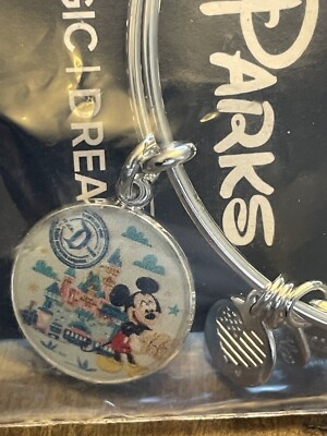 New Alex And Ani Mickey Mouse Parks Passport Bracelet 