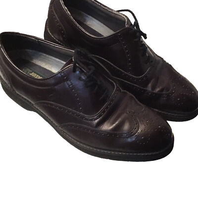 Vintage Dexter Mens Size 12 Black Leather Wingtip Lace Up Dress Shoes Dexter Wingtip Solid Dress Shoes for Men for sale | eBay main image 2