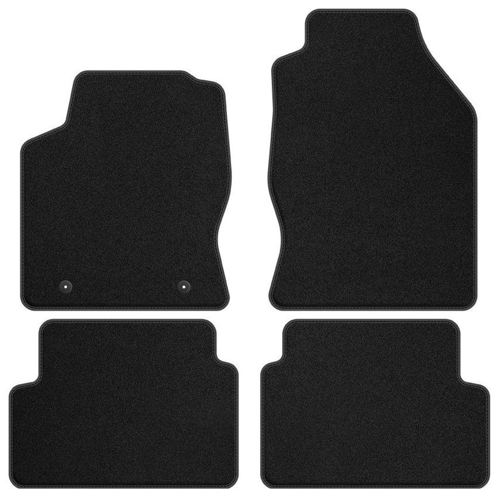 Tapis de sol velours noir pour Ford Focus 1 phase 1 et 2 de 1998 à 2002