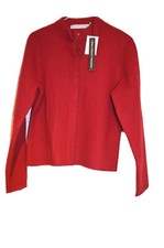 Fenn Wright Manson Classic Smart Red Wool Coatigan Jacket L